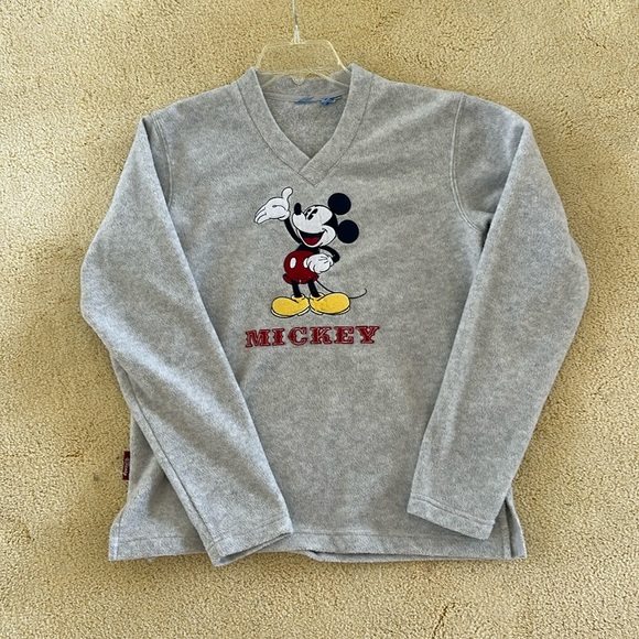 Authentic v-neck Disney classic Mickey Mouse fleece, size L. Thick, soft, warm! - Picture 1 of 3